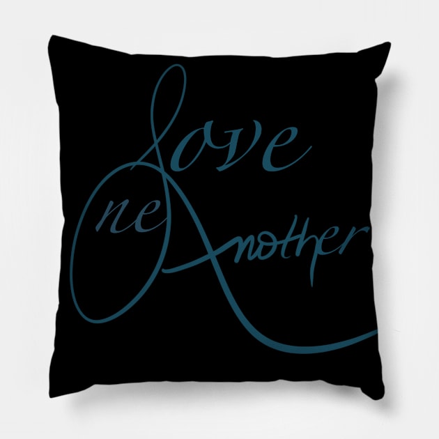 Love one another Pillow by Wolfgon Designs