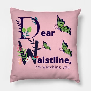 Dear Waistline, I'm Watching You. Flower Garden Pillow