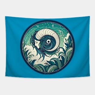 "Capricorn Elegance: Celestial Symphony"- Zodiac Horoscope Star Signs Tapestry