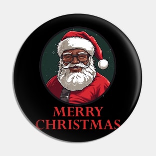 Black Santa Claus, Black Santa, Black Christmas Pin