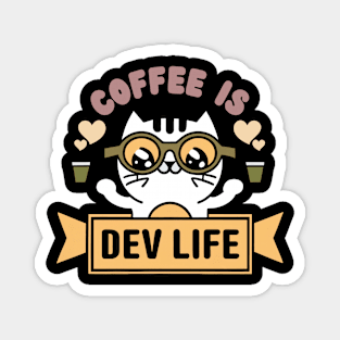 Kawaii Coffee Is Dev Life Magnet