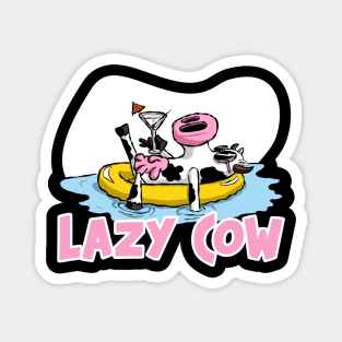 Lazy Cow Cute Cow Animal Lover Magnet