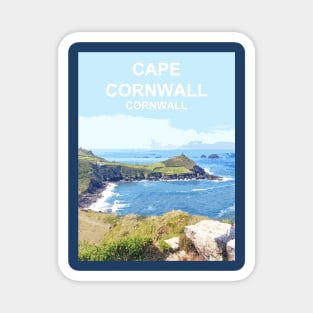 Cape Cornwall.  Cornish gift Kernow Travel location poster Magnet