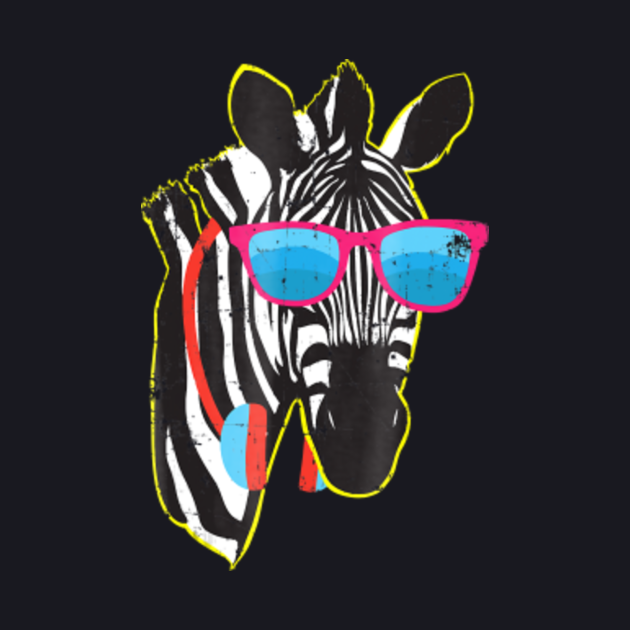 Funny Hip Zebra Wearing Red Sunglasses Zebra Phone Case TeePublic