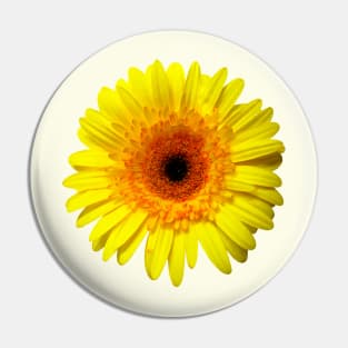 Sunny Yellow Gerbera Daisy Pin