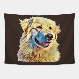 Great Pyrenees - painted style Tapestry