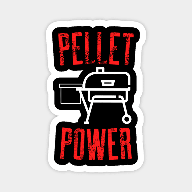 Pellet Power Red White Design Magnet by Preston James Designs