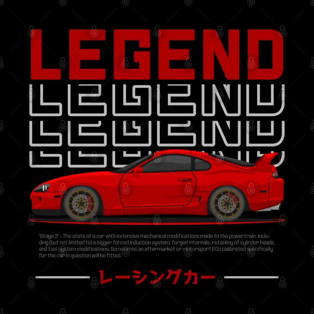 Legend Red Supra mk4 JDM by GoldenTuners