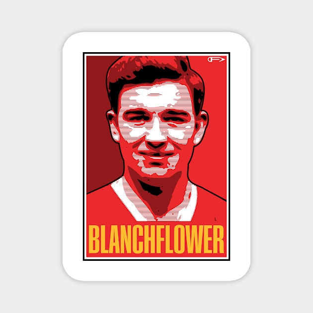 Blanchflower - MUFC Magnet by David Foy Art