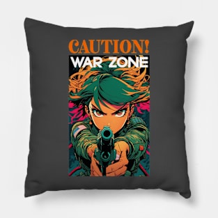 Caution! War Zone Pillow