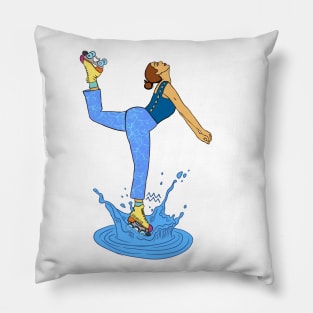 Aquarius Rollergirl Pillow