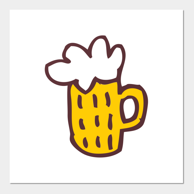 Beer Funny Nursery Cartoon Drawing Design - Beer - Posters and Art Prints | TeePublic Beer Funny Nursery Cartoon Drawing Design - Beer - Posters and Art Prints | TeePublic