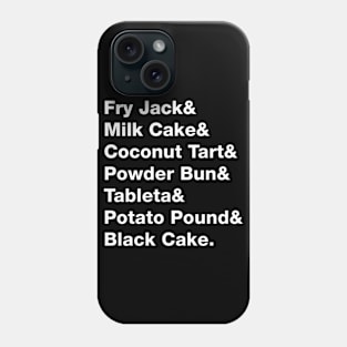 Belizean Treats List - White Text Phone Case