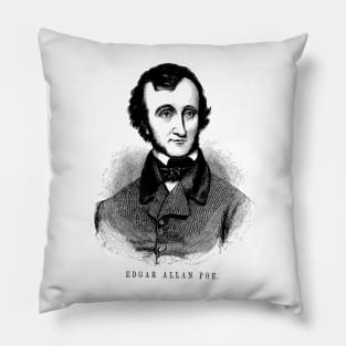 Edgar Allan Poe etching Pillow