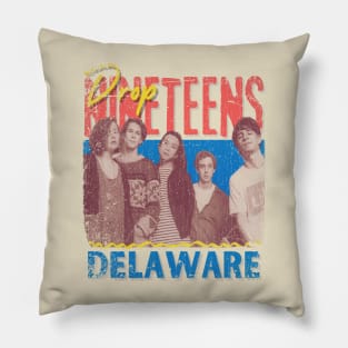 Drop Nineteens Vintage 1990 // Delaware Original Fan Design Artwork Pillow