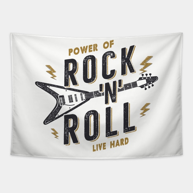 Power of Rock 'N Roll Tapestry by CB Creative Images