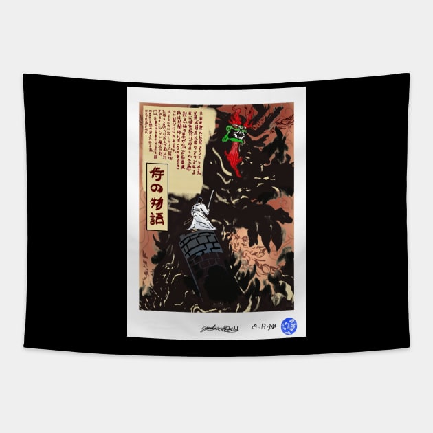 A Tale of a Samurai Tapestry by Okay o_Random_Shop