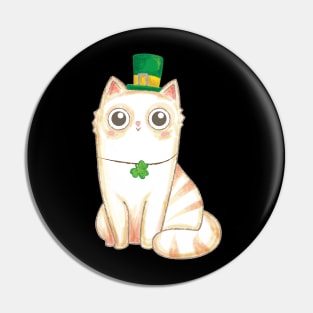 '"Cat"' Cute St. Patrick Cat Pin