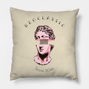 Neoclassical Since 2046 Sculpture Trippy Art Pillow