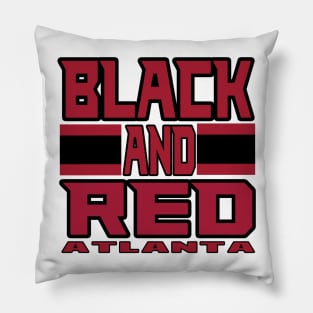 Atlanta LYFE Black and Red True Football Colors! Pillow