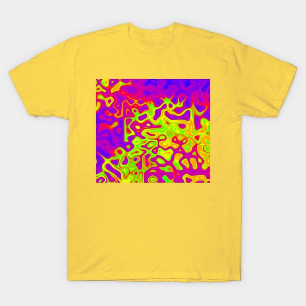 T-shirt with psychedelic blobs printed on