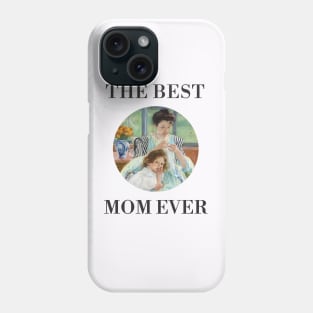 THE BEST KNITTING MOM EVER FINE ART VINTAGE STYLE CHILD AND MOTHER OLD TIMES. Phone Case