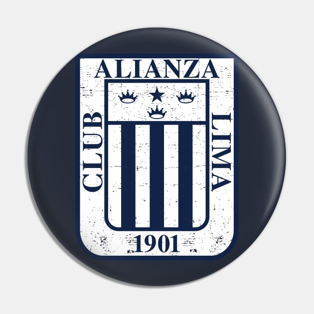 Club Alianza Lima - Peru - Vintage design Pin by verde