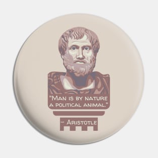 Aristotle Portrait and Quote Pin