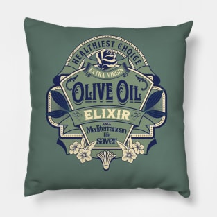 Olive Oil lover label vintage Pillow