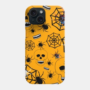 HALLOWEEN  Skeleton And Spiders Phone Case