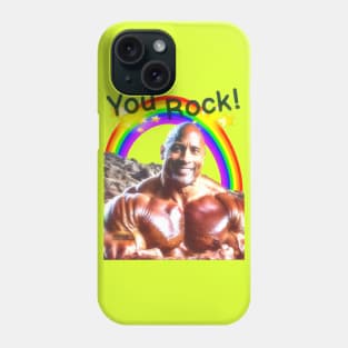 u ROCK!!! retro dreamy affirmation comedy satire parody Phone Case