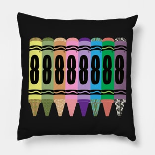 Ocho (8) Pack Crayons Pillow