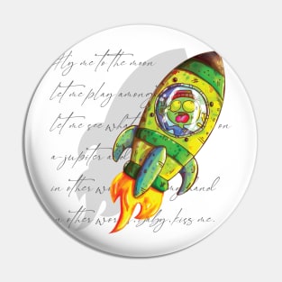 Fly to the moon Pin