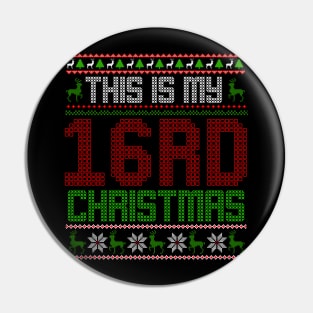 This Is My 16rd Christmas Pin