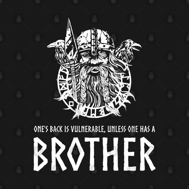 Viking God Odin - One's Back Is Vulnerable Unless One Has A Brother ...