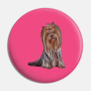 Drawing Yorkshire Terrier dog Pin