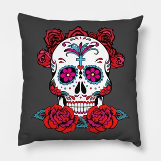 Dia De Los Muertos, Sugar Skull Design Pillow