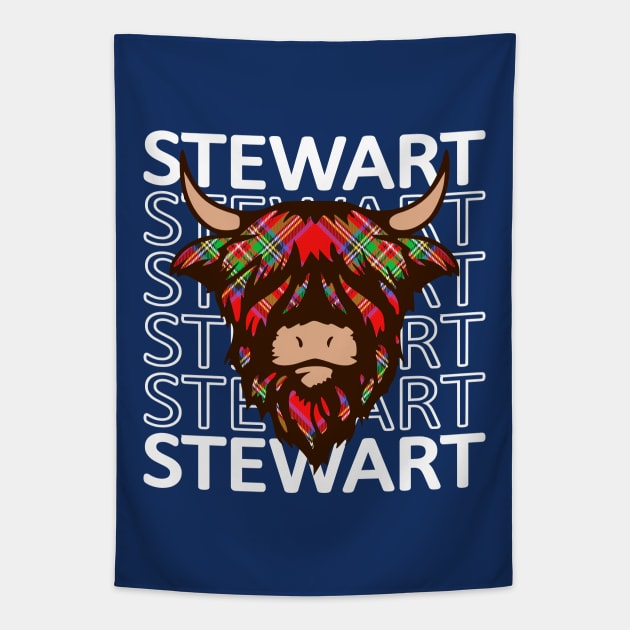 Clan Stewart - Hairy Coo Tapestry by Taylor'd Designs