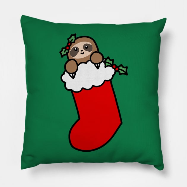 Christmas Stocking Sloth Pillow by saradaboru