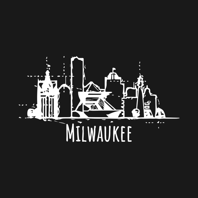 Milwaukee City Cartoon Skyline Wisconsin Home by DimDom