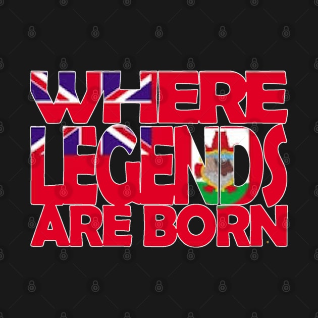 Bermuda Flag - Where Legends Are Born - Bermudian - Soca Mode by Soca-Mode