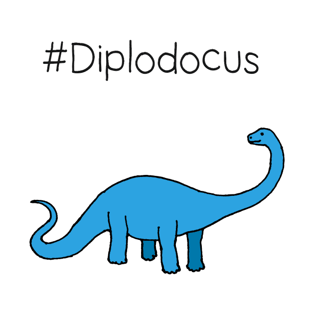 Diplodocus-blue dinosaur by Cecca