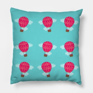 Cute Hot Air Balloons Pattern Design Pillow