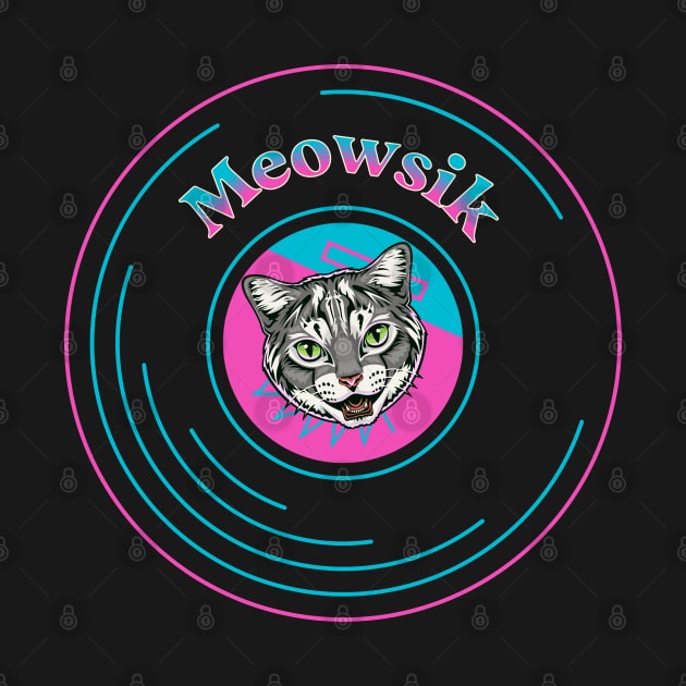 Retro Meowsik-Cat and Music lovers- by Omise