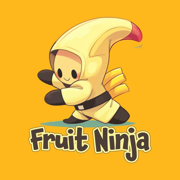 Kawaii Banana - Fruit Ninja by Tee-Magination