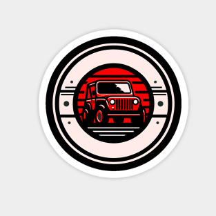 Jeep Wrangler Cherry Red Magnet