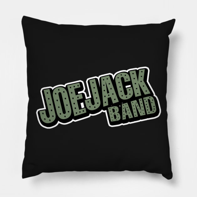 Joe Jack Band Green Logo Pillow by JoeJackBand