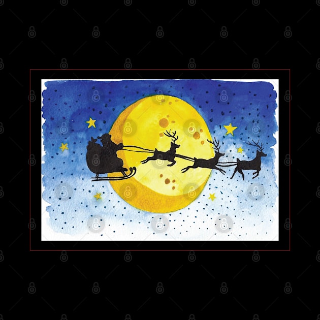 Santas sleigh in front by holidaystore