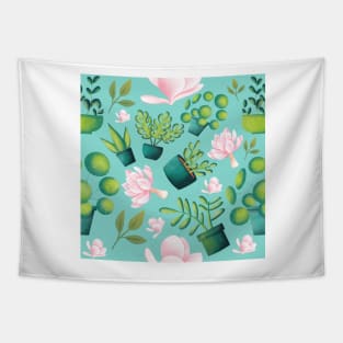 Succulent Plant Party Tapestry