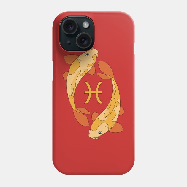 Pisces (Marigold) Phone Case by ziafrazier